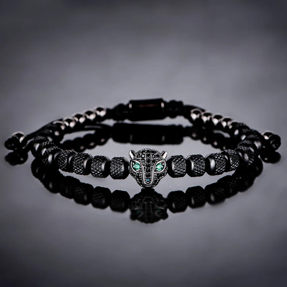 Kit 3 Bracelets LUXURY PANTHER - Acier Inoxydable Plaqué Or et Argent Sertis de Cristaux de Zirconium