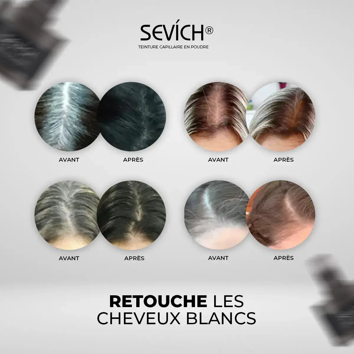 Teinture Capillaire en Poudre Sevích® - Couvre Tous les Cheveux Blancs (Achetez 1, Recevez-en 2)