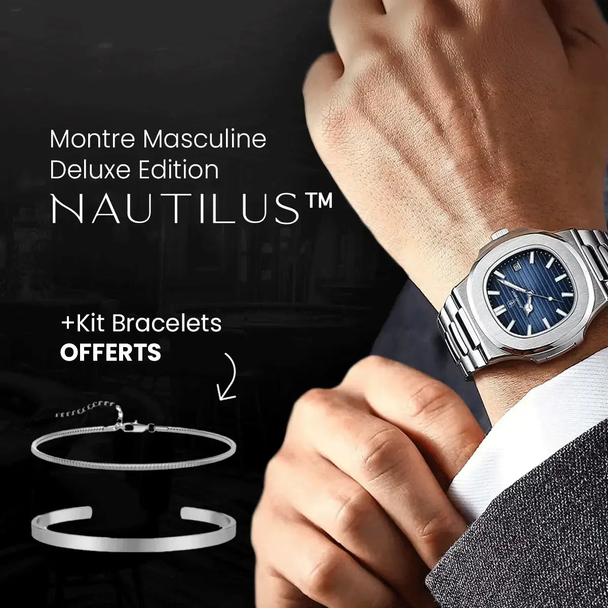 Montre Masculine Deluxe Edition Nautilus™ (+ Kit de Bracelets Offerts)