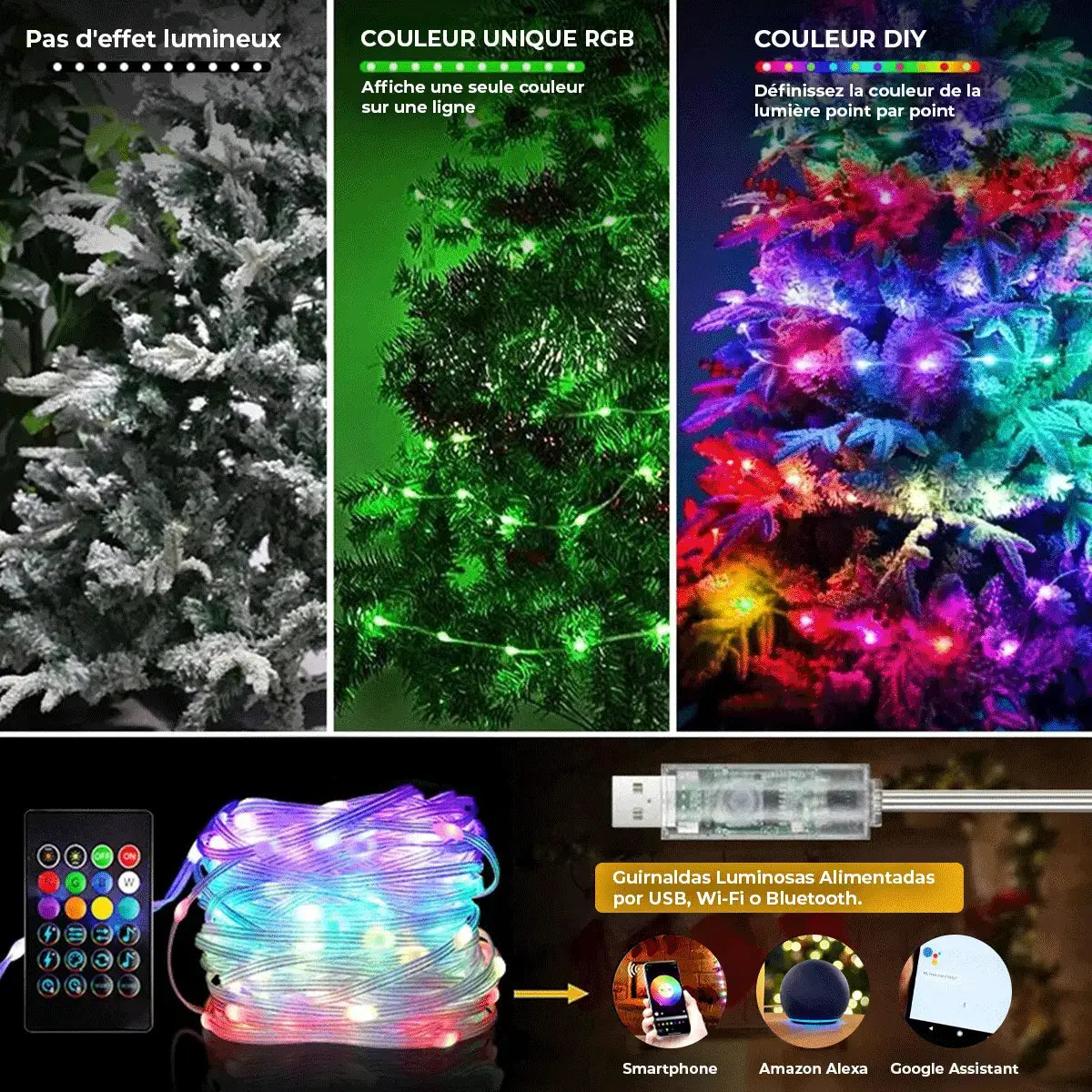 Guirlande Lumineuse Smart Noëled™ (+ Étoile de Sapin Offerte)