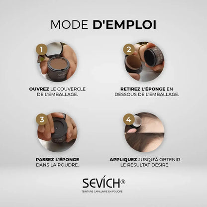 Teinture Capillaire en Poudre Sevích® - Couvre Tous les Cheveux Blancs (Achetez 1, Recevez-en 2)