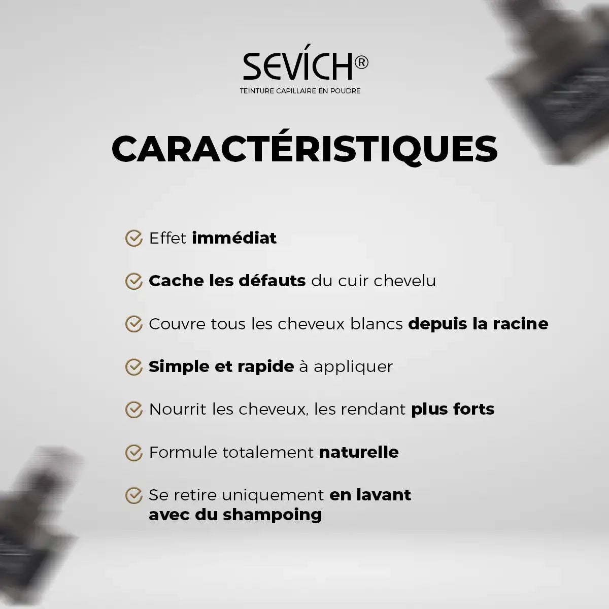 Teinture Capillaire en Poudre Sevích® - Couvre Tous les Cheveux Blancs (Achetez 1, Recevez-en 2)