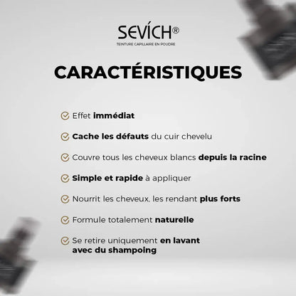 Teinture Capillaire en Poudre Sevích® - Couvre Tous les Cheveux Blancs (Achetez 1, Recevez-en 2)