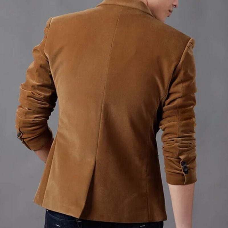 Veste Velour Marron Homme