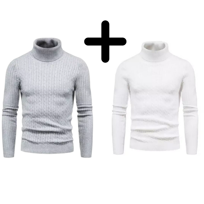 Pull Homme Côtelé en Lin VeroLino® (Achetez 1, Recevez 2)